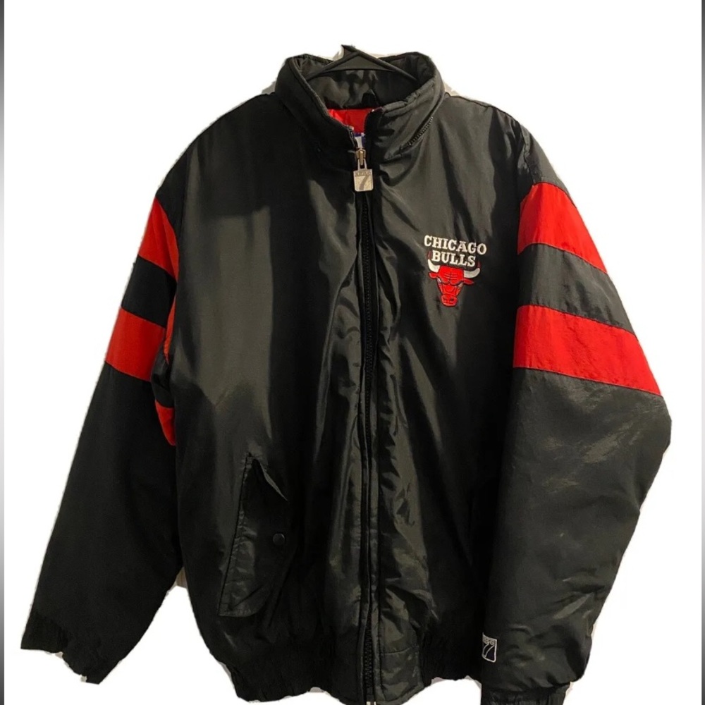 Vintage 1990’s Chicago Bulls NBA Logo 7 Zip-up Jacket Coat
